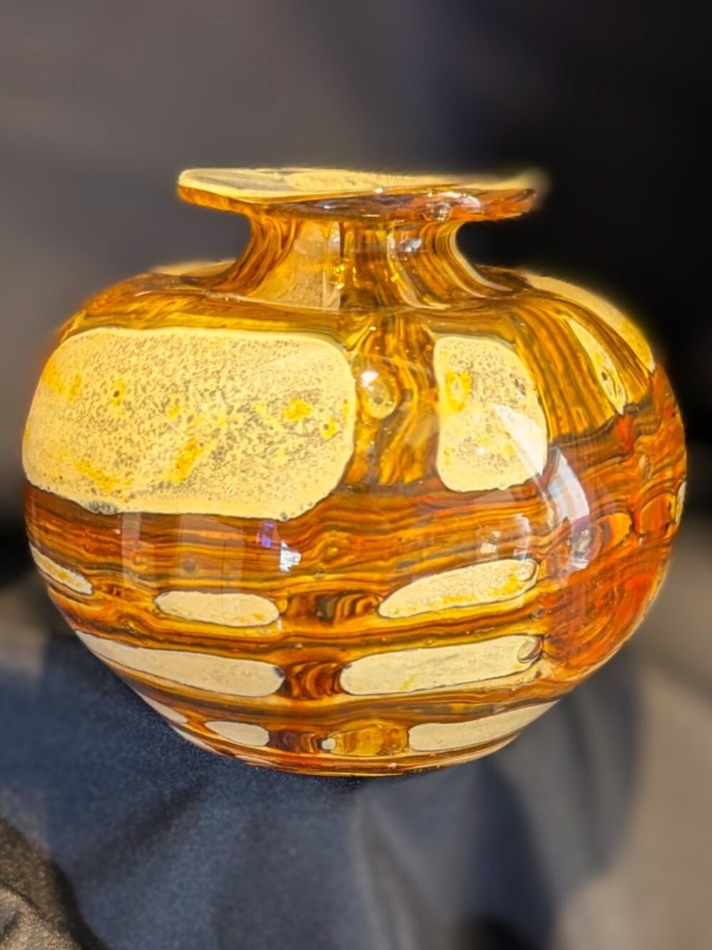 Verre d'art soufflé vase maltais Mdina